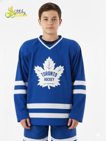 Stitchy Bunny 2026 Custom Youth Ice Hockey Jersey – Blue Personalized Edition